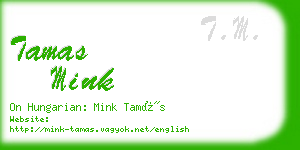 tamas mink business card